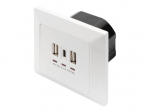 Server &ndash; muud tarvikud Digitus Socket with USB A & USB-C Ports, flush mounted