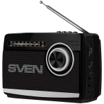 juhtmega k&otilde;larid Sven  Speaker SVEN SRP-535, black (3W, FM/AM/SW, USB, microSD, flashlight, battery)