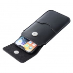 Case universaalne kaitse&uuml;mbris OEM Slip-in phone case leather sleeve with flap for Samsung S21 ULTRA / Huawei P SMART 2021 / Xiaomi Redmi 12 / Oppo A98 5G Royal size 2XL+tall black