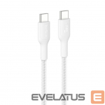 Kaabel Belkin USB-C TO USB-C 240W 2.0, BRAIDED PCR, 2M White