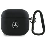 Muud kaubad Mercedes-Benz  Mercedes MEA4CSLBK AirPods 4 cover black/black Leather Metal Logo