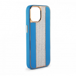 Tagakaaned iLike Apple iPhone 11 Diamonds and Leather Case Blue