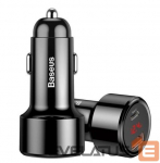 Autolaadijad Baseus Magic Series PPS - car charger Quick Charge 4.0+ / QC3.0 45W 6A black (CCMLC20C-01) Black