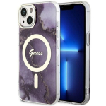 Tagakaaned Guess  Guess GUHMP14SHTMRSU iPhone 14 6.1" purple/purple hardcase Golden Marble MagSafe