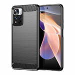 Tagakaaned Hurtel Carbon Case flexible case cover Xiaomi Redmi Note 11 Pro+ 5G (China) / 11 Pro 5G (China) / Mi11i HyperCharge / Poco X4 NFC black
