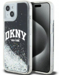 Tagakaaned DKNY Apple iPhone 15 hardcase Liquid Glitter Big Logo Black
