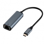 &Uuml;leminek Art Adapter Type C (male) to RJ45 ETHERNET 10/100/1000Mbps ART USBC-LAN OEM-C6 0,15 m gray