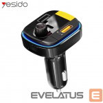 FM modulaator yesido Bluetooth to FM Convert 43W fast car charger Y45 Black