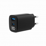 Laadijad ja juhtmed Gembird CHARGER USB 30W 2PORT/TA-UC-PDQC30LCD-BK-01