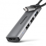 Muu arvutitarvik Axagon  I/O HUB USB-C 4IN1/0.15M HMC-H3A