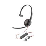 Juhtmevabad k&otilde;rvaklapid HP Poly Headset 8X214A6 / Blackwire 3210 Black