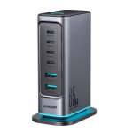 Adaptrid Joyroom  Joyroom JR-TCM02 GaN 65W charger charging station 4xUSB-C 2xUSB-A UK plug - gray