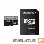 M&auml;lukaardid ADATA Premier UHS-I 32 GB, MicroSDHC, Flash memory class 10, Adapter