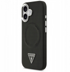 Tagakaaned Guess Apple iPhone 17 PU Leather Triangle Logo MagSafe Case Black