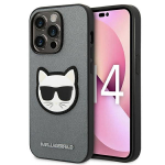 Tagakaaned Karl Lagerfeld  Karl Lagerfeld Saffiano Choupette Head Patch case for iPhone 14 Pro - silver