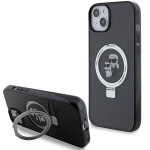 Tagakaaned Karl Lagerfeld  Karl Lagerfeld Ring Stand Karl&Choupette MagSafe case for iPhone 14 / 15 / 13 - black
