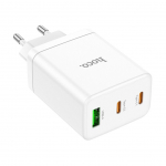 Adaptrid Hoco Phone charger Hoco 2 x USB C + USB A QC3.0 PD 3A 35W N33 white