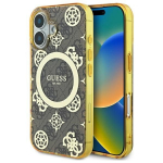 Muu telefoni lisavarustus Guess  Guess IML Peony On 4G Background MagSafe iPhone 16 Case - Brown