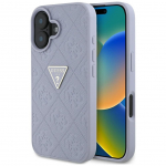 Muud kaubad Guess  Guess Hot Stamp 4G Pattern Triangle Metal Logo iPhone 16 Case - Purple