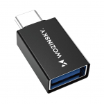 &Uuml;leminek Wozinsky Wozinsky W10GY1S USB-C - USB-A 3.2 10Gb/s Adapter - Black