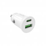 Adaptrid Puro  Puro Pro Lite Car Charger 1x USB-A + 1x USB-C Power Delivery 20W - White