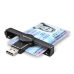&Uuml;leminek Axagon  Foldable pocket USB-A contact Smart/ID card reader | CRE-SMPA