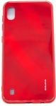 Tagakaaned Evelatus Samsung Galaxy A10 Water Ripple Full Color Electroplating Tempered Glass Case Red