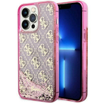 Tagakaaned Guess  Guess GUHCP14LLC4PSGP iPhone 14 Pro 6.1" pink/pink hardcase Liquid Glitter 4G Transculent