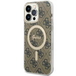 Tagakaaned Guess  Guess GUHMP14XH4STW iPhone 14 Pro Max 6.7" brown/brown hardcase 4G MagSafe