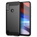 Tagakaaned Hurtel Carbon Case Flexible Cover Sleeve Motorola Moto E7i Power black