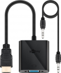&Uuml;leminek Goobay HDMI/VGA adapter, nickel plated 68793 Black