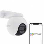 IP kaamerad EZVIZ  Ezviz H80x Outdoor IP65 Dual lens 8MP+2MP 4K Camera Pan & Tilt 360 MicroSD / Night vision White