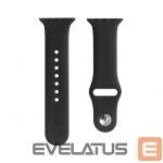 Rihm Evelatus Apple Watch 42/44/45mm Silicone Loop Watch Straps (S/M 110mm) Black
