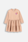 COCCODRILLO dress MYSTIC NATURE GIRL KIDS, beige, ZC4129101MGK-002-122, 122 cm