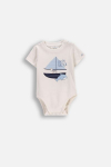 COCCODRILLO pikkade varrukatega beež s&auml;rk HAPPY RETRO BOY NEWBORN, kreemjas, WC5112201HBN-003-080, 80 cm