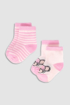 COCCODRILLO sokid SOCKS GIRL, roosad, 2 tk., WC3383203SOG-007