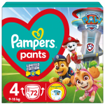 PAMPERS P&uuml;ksm&auml;hkmed Paw Patrol, suurus 4, 9-15kg, 72tk, 81784212