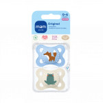 MAM silikoonlutid Original, sinine, 0-6 k., 2 tk., 295107