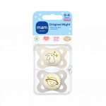 MAM silikoonlutid Original Night neutral, 0-6 k., 2 tk., 295102