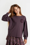 COCCODRILLO long sleeved t-shirt ACADEMY GIRL JUNIOR, lillad, ZC4143103AGJ-016-164, 164 cm