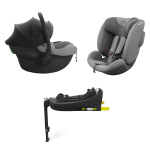 KINDERKRAFT mooduls&uuml;steem ENDURA SAFE: 2 turvatoolid: I-LITE, 40&ndash;87 cm ja I-FIX ENDURA SAFE, 61&ndash;150 cm, ning alus ENDURA SAFE FX, grey, KCENSA00GRY3000
