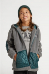 COCCODRILLO hooded pullover with zipper ACADEMY BOY JUNIOR, hall, ZC4132501ABJ-019-164, 164 cm
