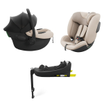 KINDERKRAFT mooduls&uuml;steem ENDURA SAFE: 2 turvatoolid: I-LITE, 40&ndash;87 cm ja I-FIX ENDURA SAFE, 61&ndash;150 cm, ning alus ENDURA SAFE FX, beige, KCENSA00BEG3000