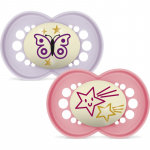 MAM Original Night Helendav &ouml;&ouml;lutt 6-16k silikoon 2tk PINK, 411564