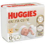 HUGGIES m&auml;hkmed, Extra Care, Size 0, up to 3.5kg, 25 tk, 2590101
