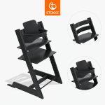 STOKKE s&ouml;&ouml;gitool koos turvakaarega TRIPP TRAPP, black, 684600