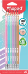 MAPED kustutuskummiga grafiitpliiatsid 6tk, 228518030000