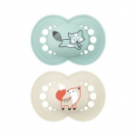 MAM Original 6-16k silikoonlutid 2 tk pakis, Silk BLUE, 411559