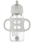 DR. BROWNS Sippy k&otilde;rrega pudel/silikoonist k&auml;epidemetega, Hall, 270 ml, 1 pakend, WB91014
