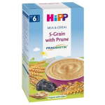 HiPP 5-vilja piimapudrupulber kuivatatud ploomiga 250g 6kuud+ 2918